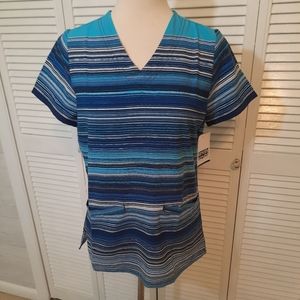 Strictly scrubs striped scrubs top sz XS NWT *J